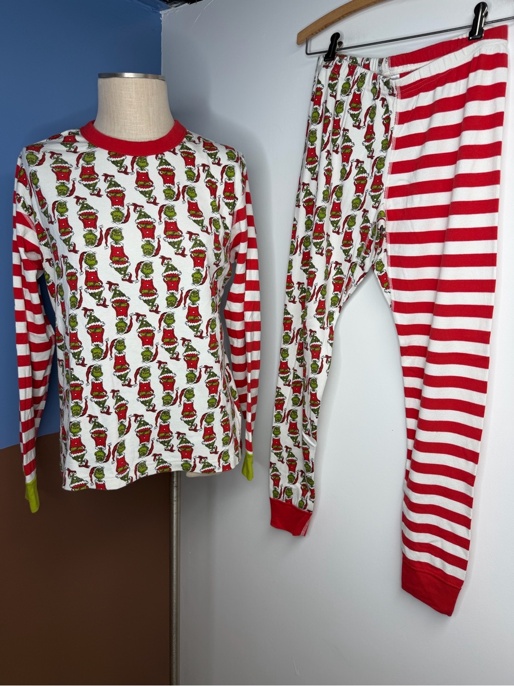 Hanna Andersson The Grinch Stole Christmas Striped 100% Cotton Pajamas medium